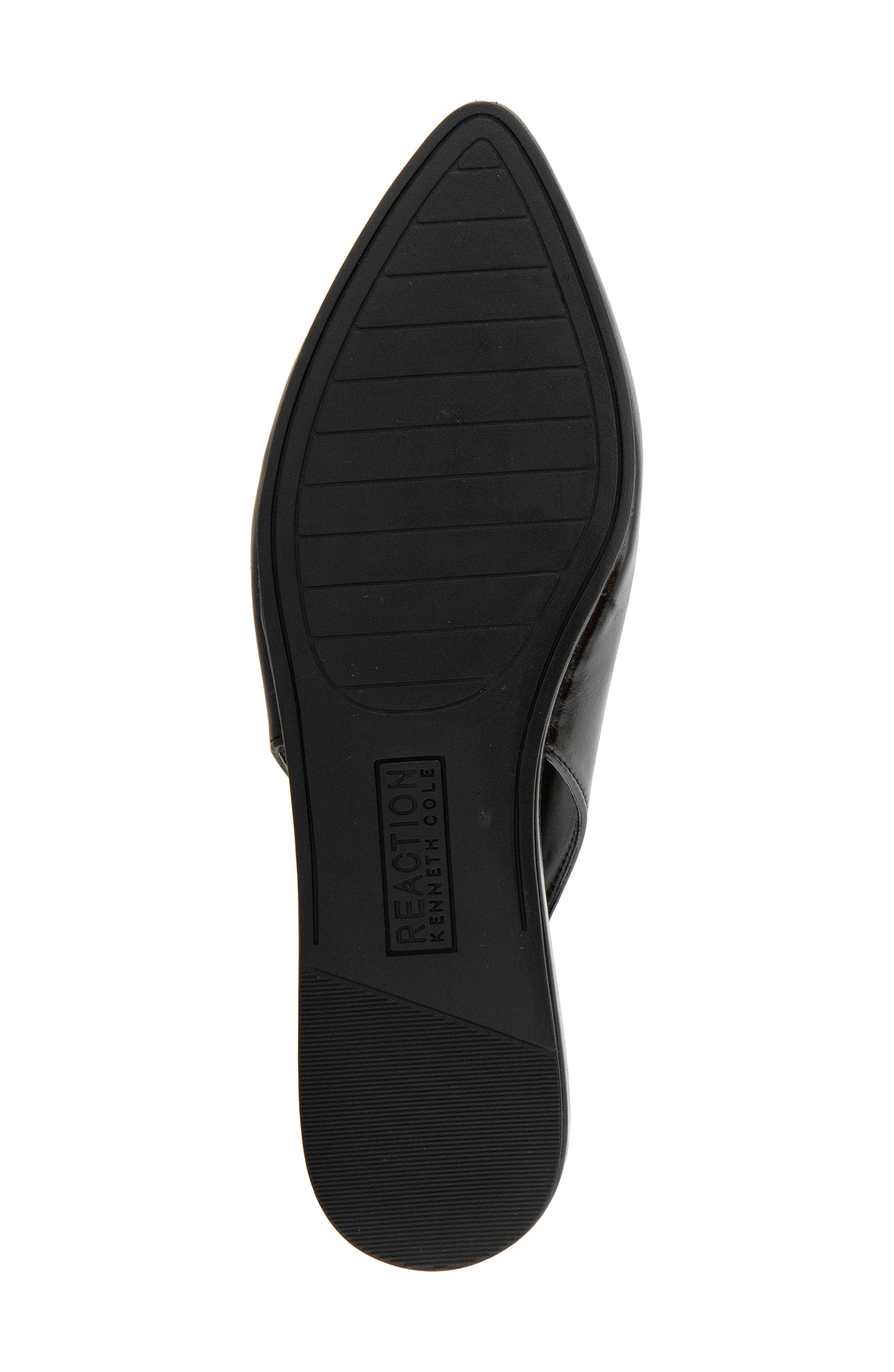 Brianna Faux Leather Slingback Flat, Alternate, color, BLACK