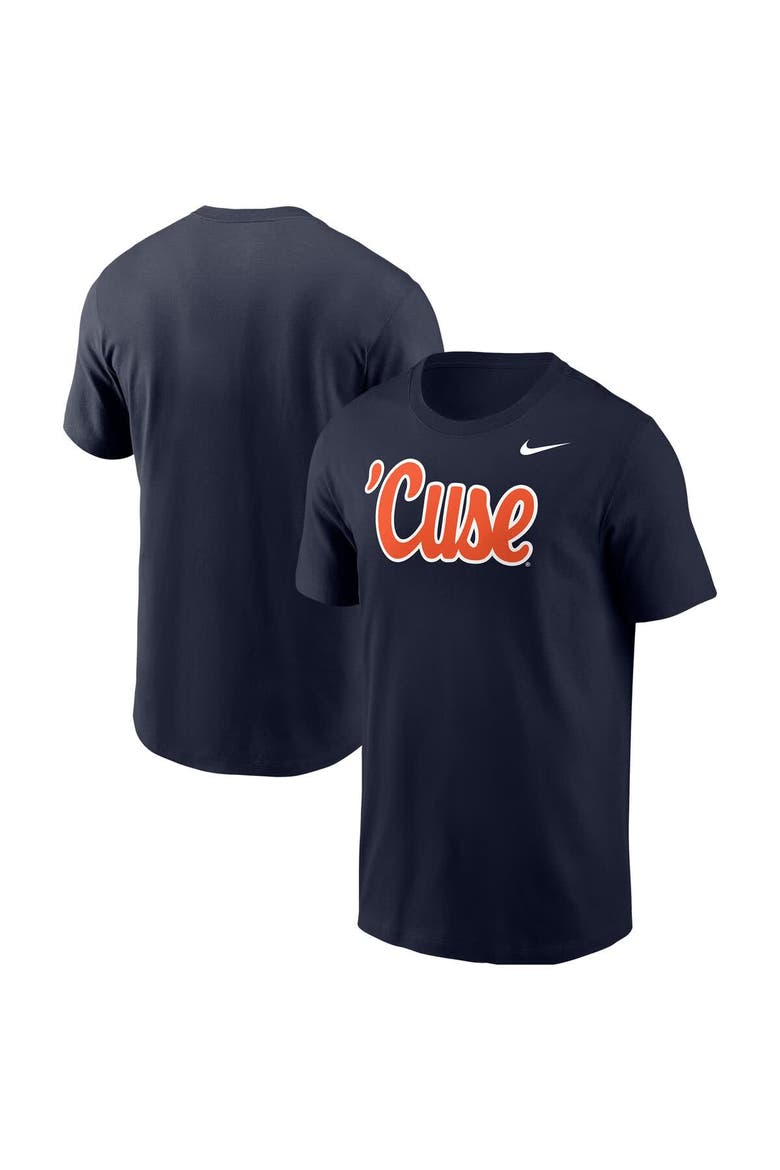 Men's Nike Navy Syracuse Orange Script T-Shirt, Alternate, color, Navy