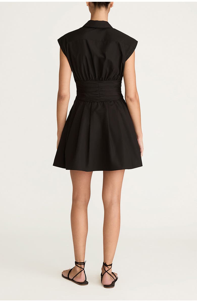 Rebecca Taylor Corseted Mini Dress, Alternate, color, Black