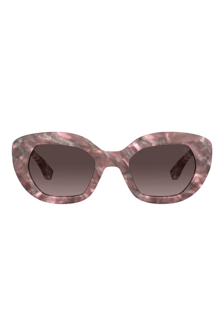 51mm Gradient Butterfly Sunglasses, Main, color, BROWN PINK HAVANA/ PINK DS