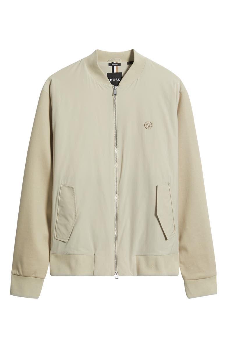 BOSS Skiles Cotton Jacket, Main, color, Open Beige