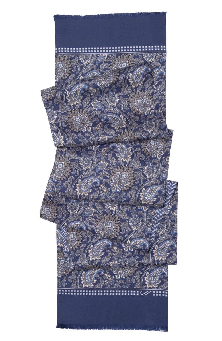 Elizabetta Pasquino - Silk Scarf for Men, Alternate, color, Navy