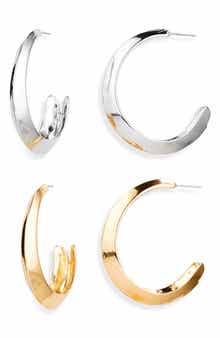 Tasha Knife Edge Hoop Earrings