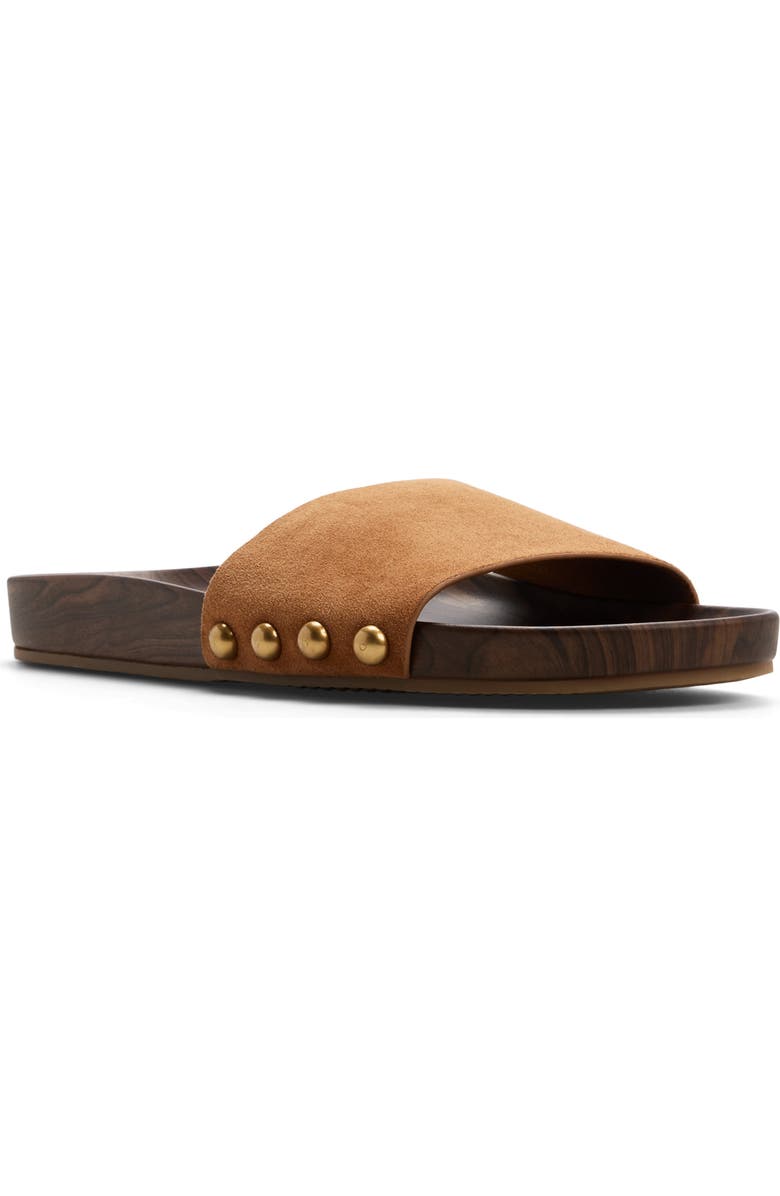 ALDO Rooted Slide Sandal, Main, color, Light Brown