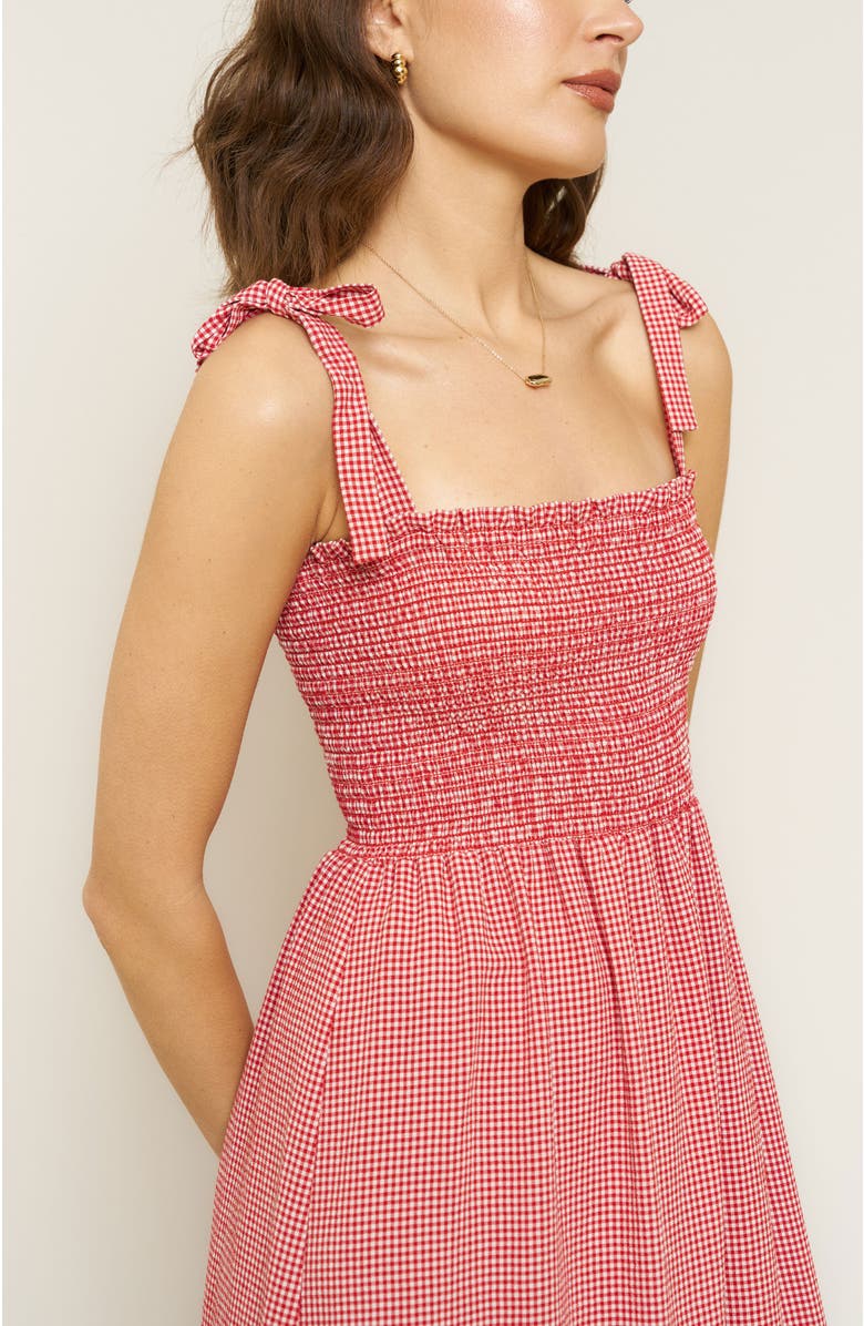 Whimsy + Row Sophie Dress, Alternate, color, Red Gingham
