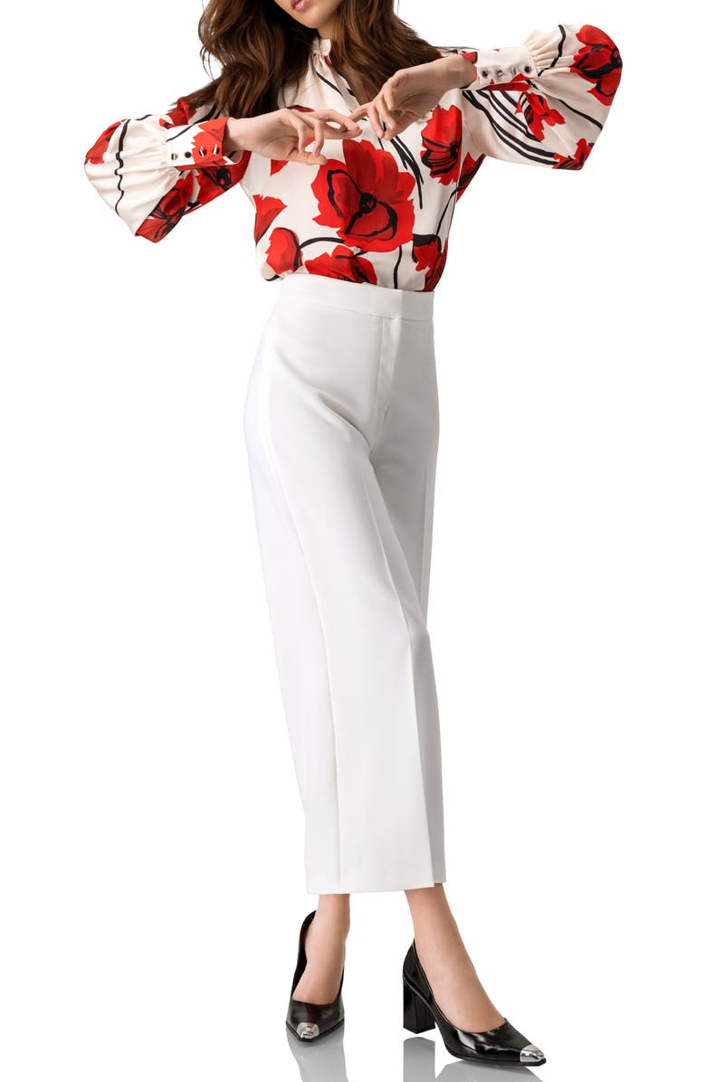 IVONNE Floral Print Statement Blouse, Alternate, color,