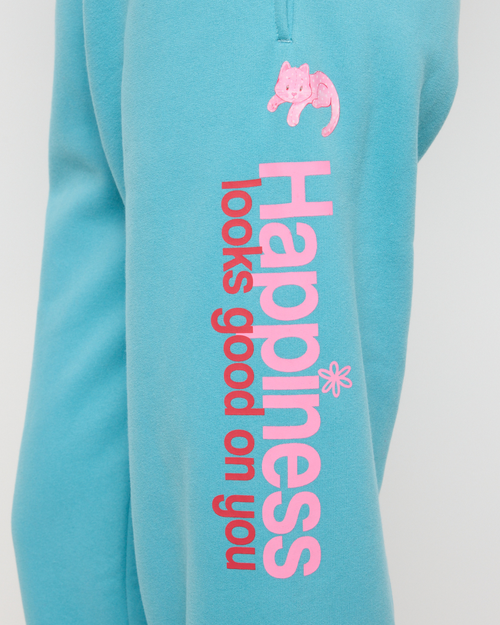 Samii Ryan Happiness Looks Good Sweatpants In Blue