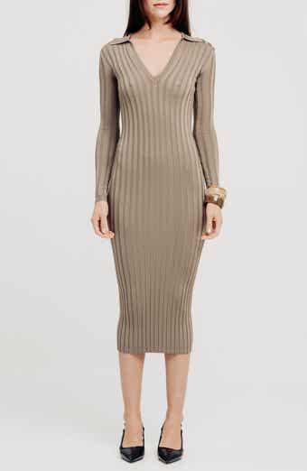 Suri Collared Long Sleeve Sweater Dress