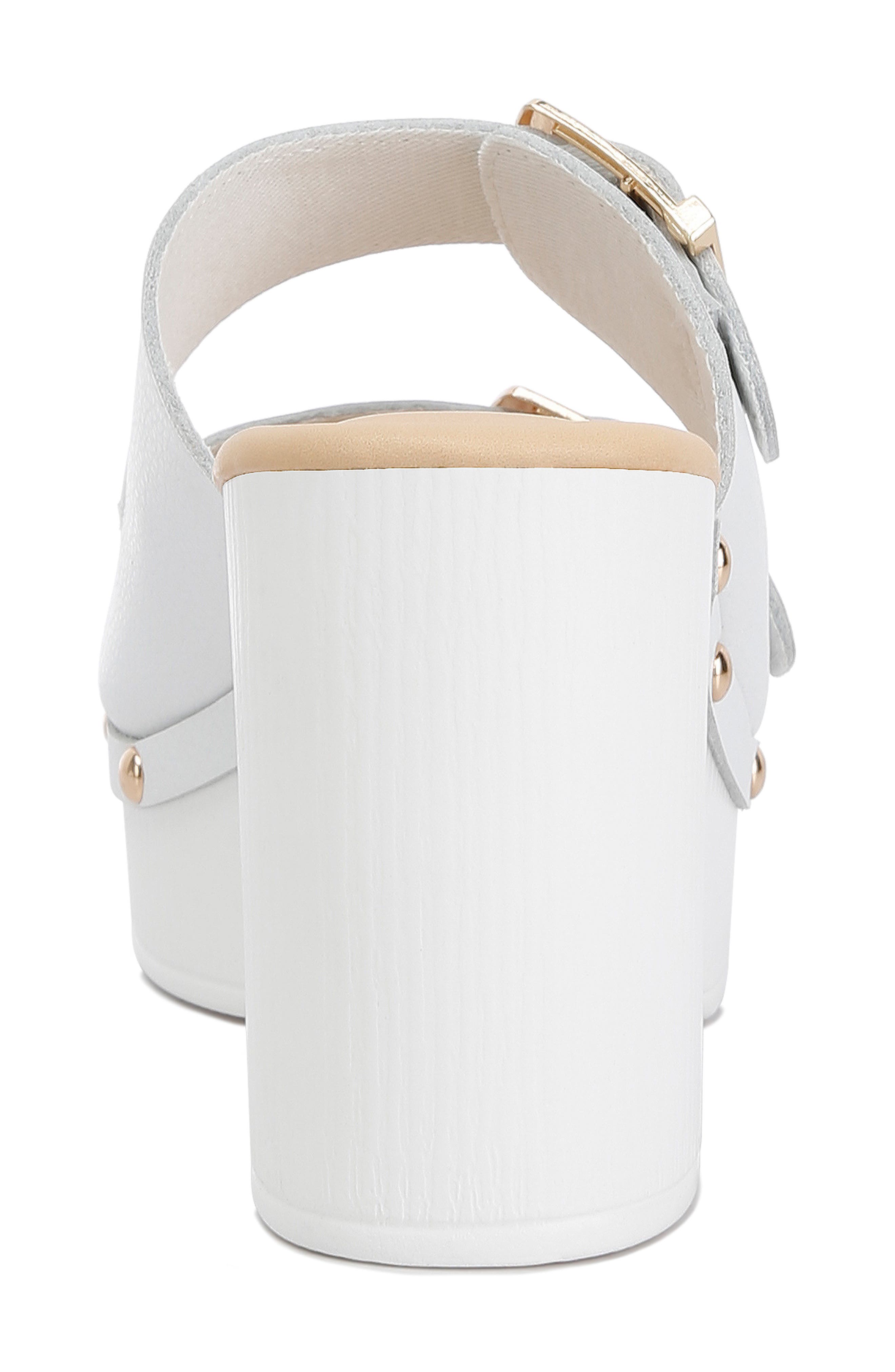 Kenna Double Buckle Strap Platform Sandal, Alternate, color, WHITE