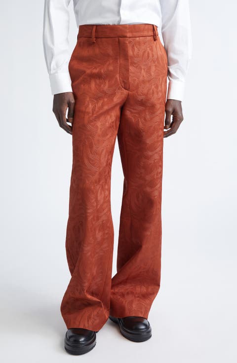 Paxy Abstract Swirl Jacquard Straight Leg Pants