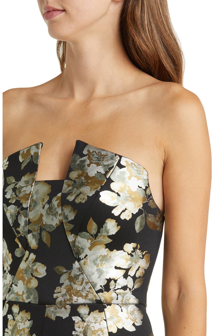 Lena Floral Strapless Jumpsuit, Alternate, color, BRILLIANT FLORA