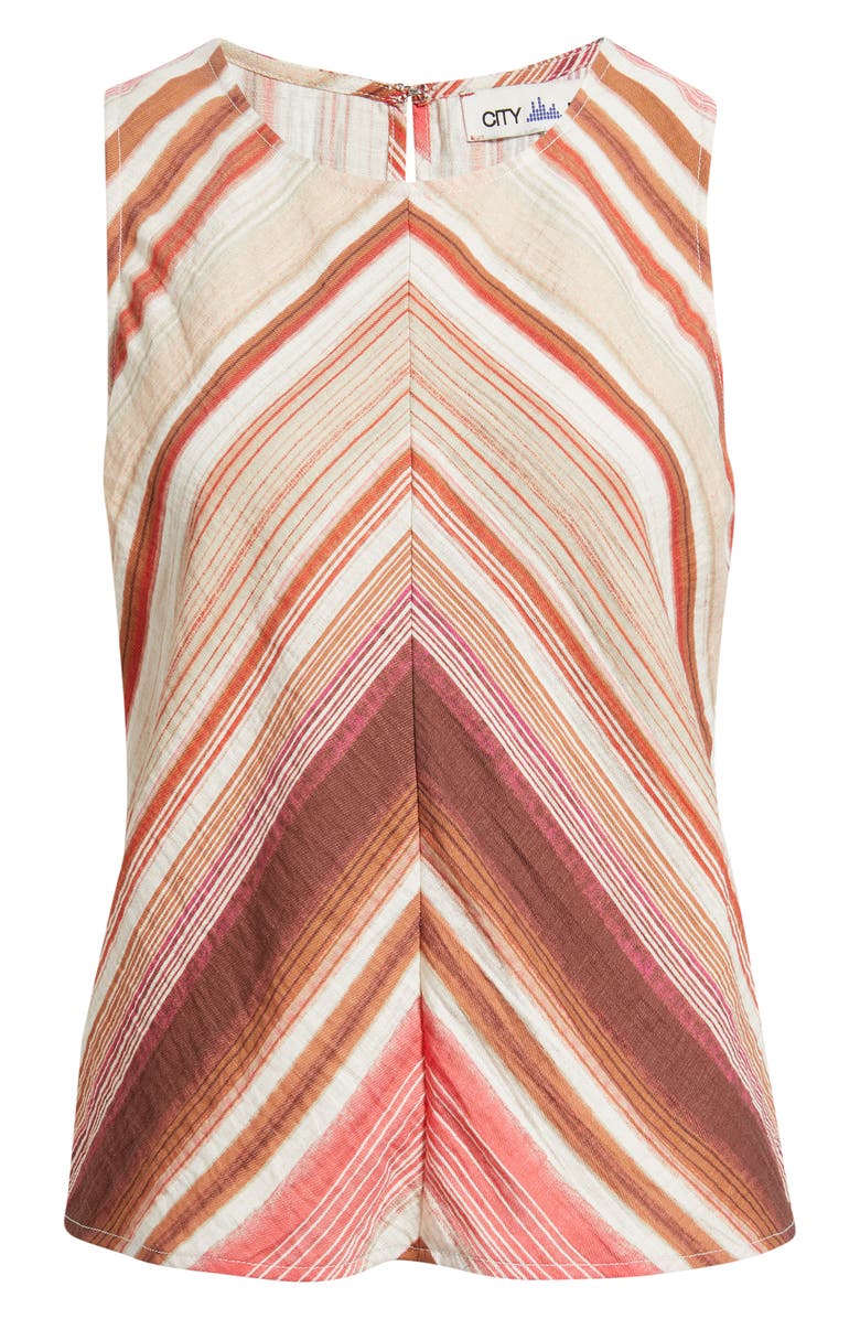 CITY BLUES Chevron Print Sleeveless Top, Alternate, color, 