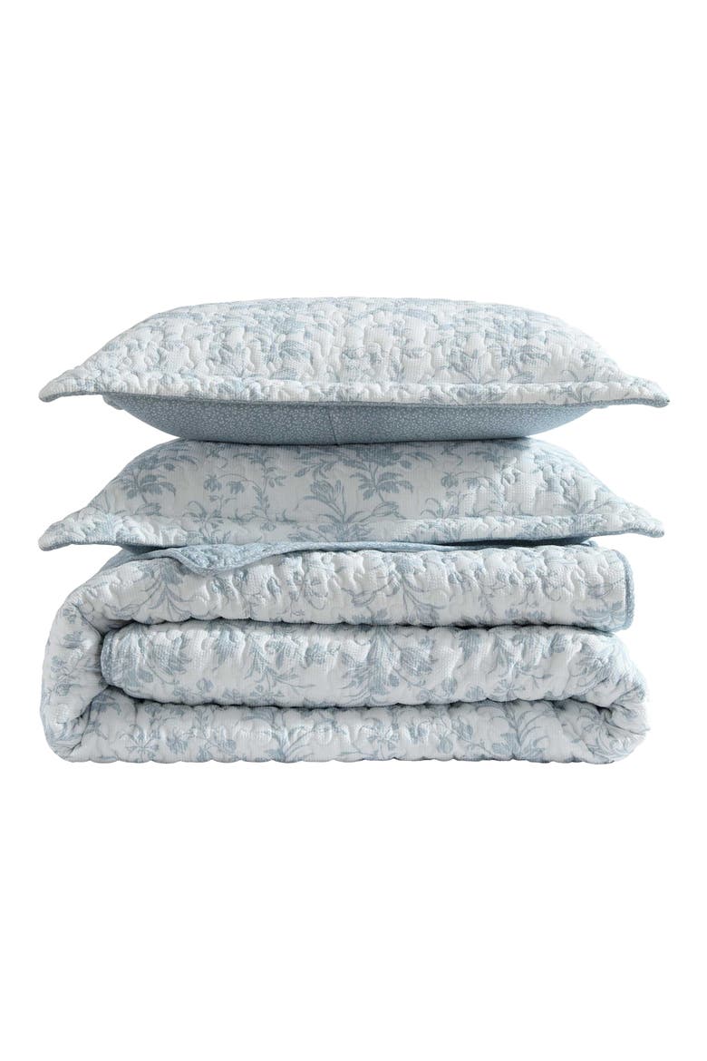 Amberly 3-Piece Twin Quilt & Sham Set, Main, color, LT-PASTEL BLUE
