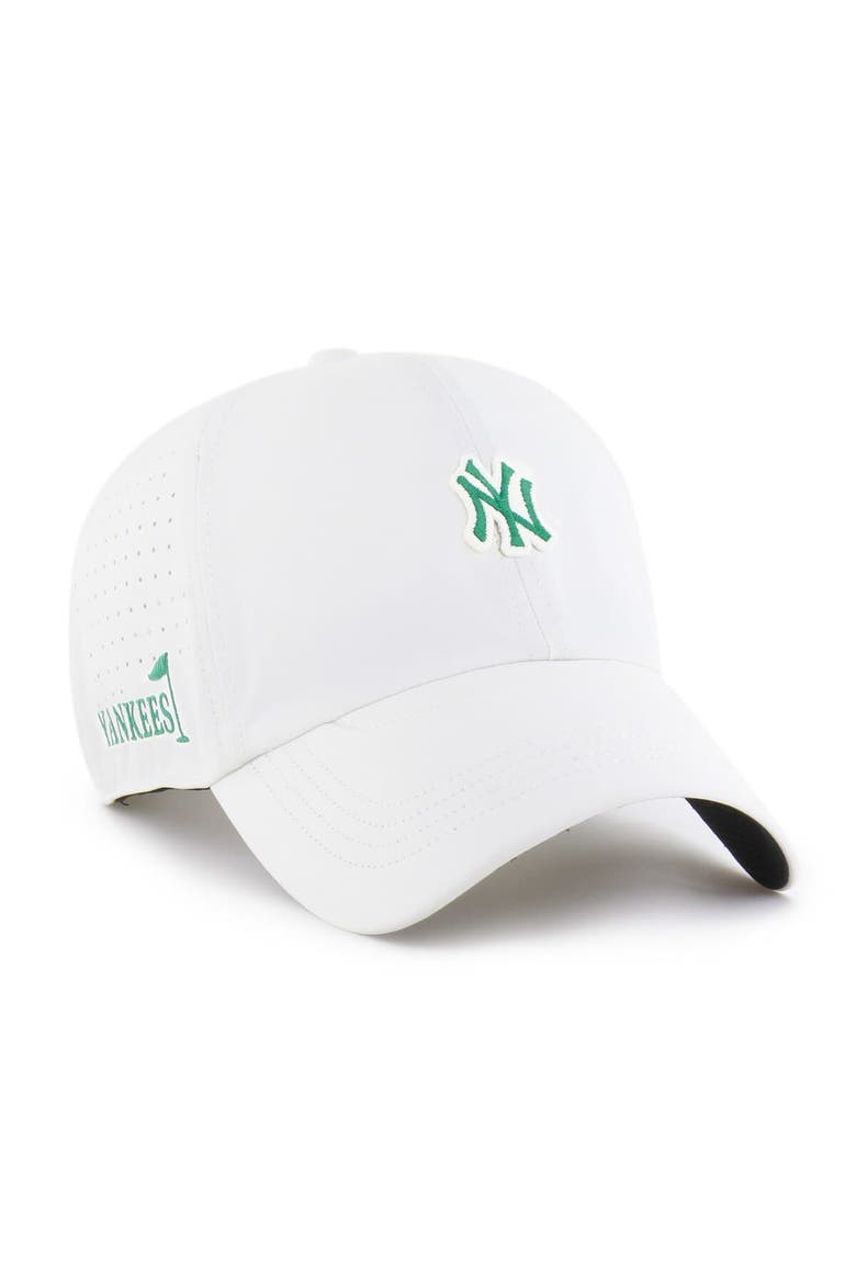 Men's '47 White New York Yankees Elevated Greens Clean Up Adjustable Hat, Main, color, White