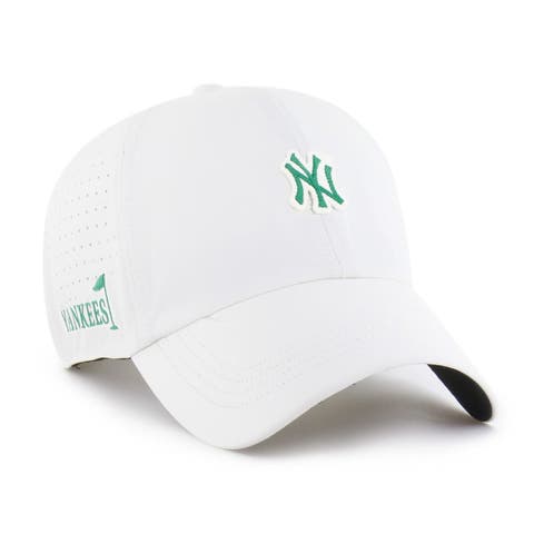 Men's '47 White New York Yankees Elevated Greens Clean Up Adjustable Hat