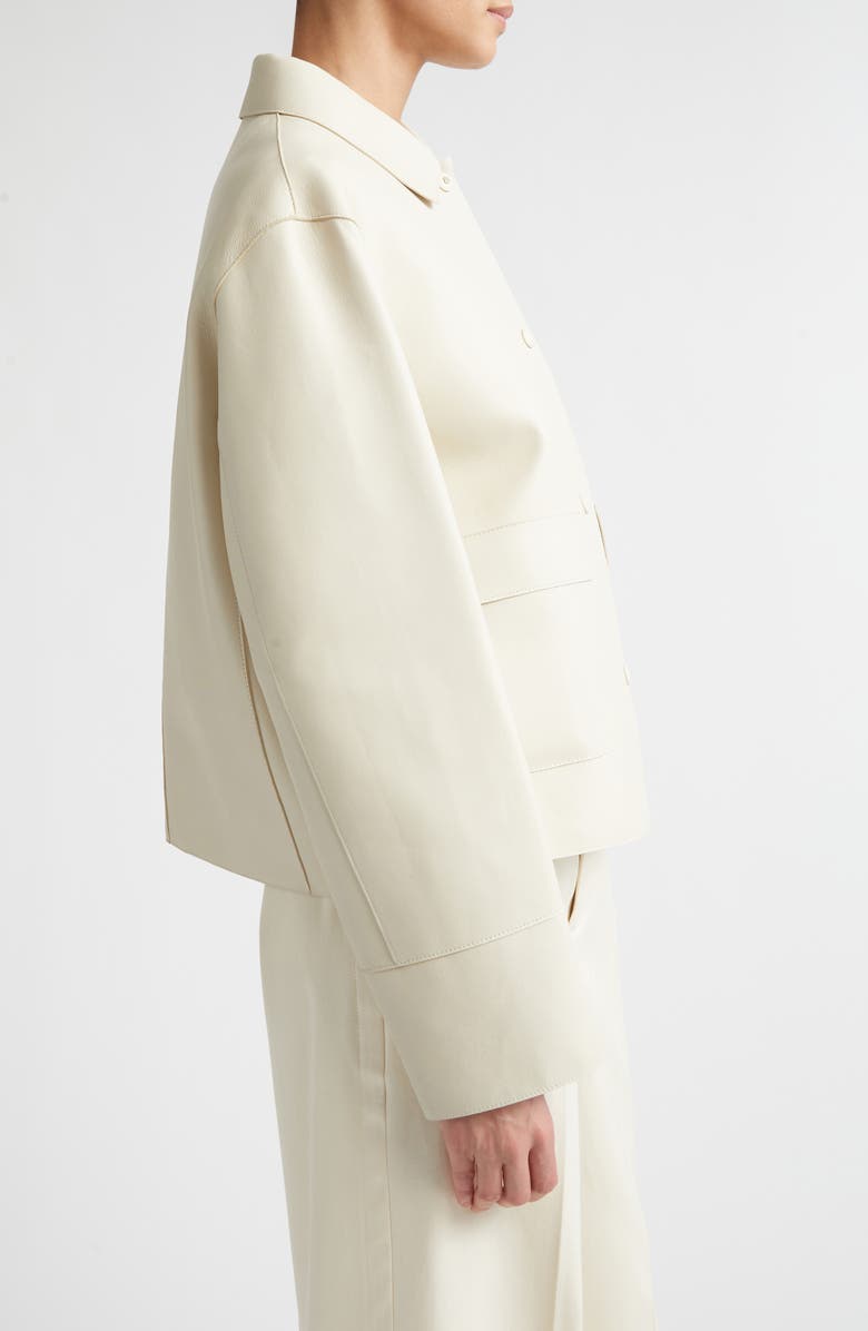 Moncler Haricot 3-in-1 Down Vest & Leather Jacket, Alternate, color, Neutral