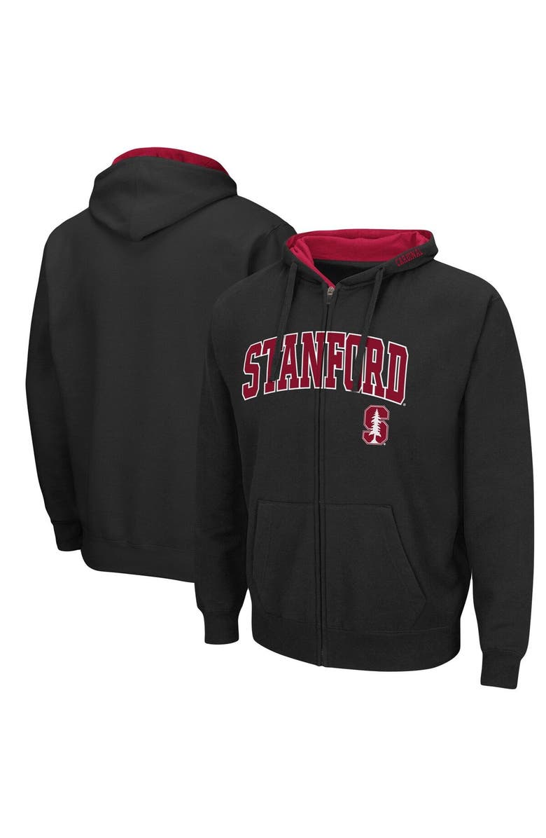 COLOSSEUM Men's Colosseum Black Stanford Cardinal Arch & Logo 3.0 Full-Zip Hoodie, Main, color, Black