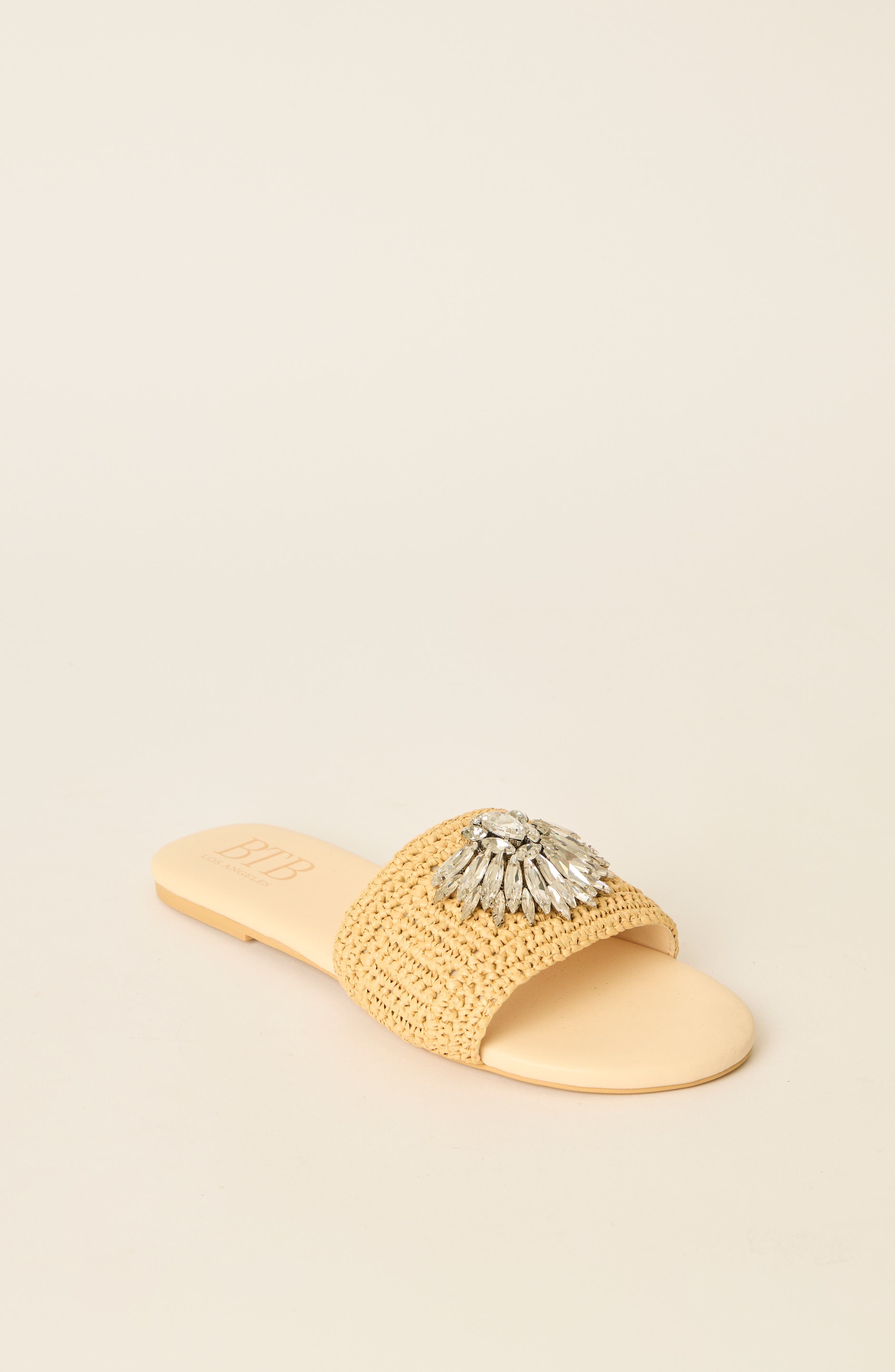 BTB Los Angeles Avery Slide, Alternate, color, Natural