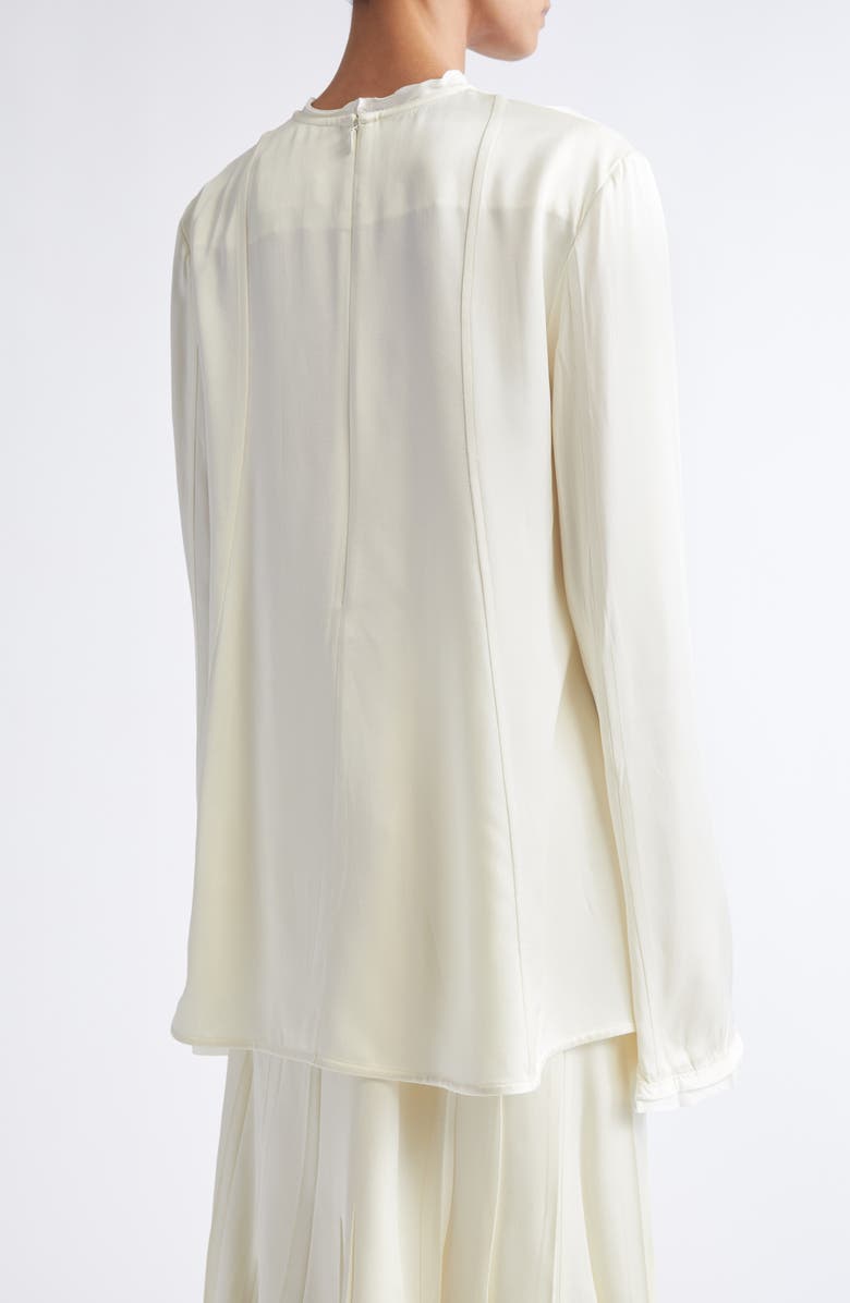 Jil Sander Long Sleeve Reversed Satin Top, Alternate, color, Cornsilk