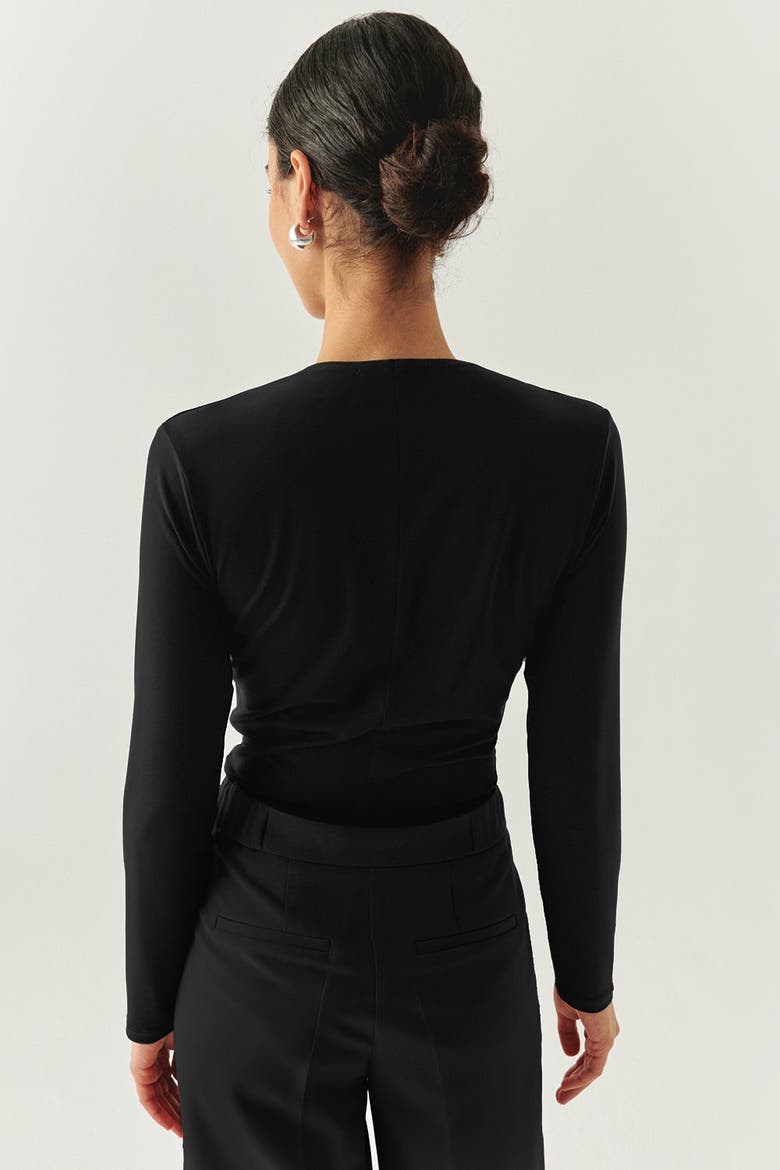Meilani Long Sleeve Blouse, Alternate, color, BLACK