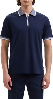 Bugatchi Quarter Zip Polo