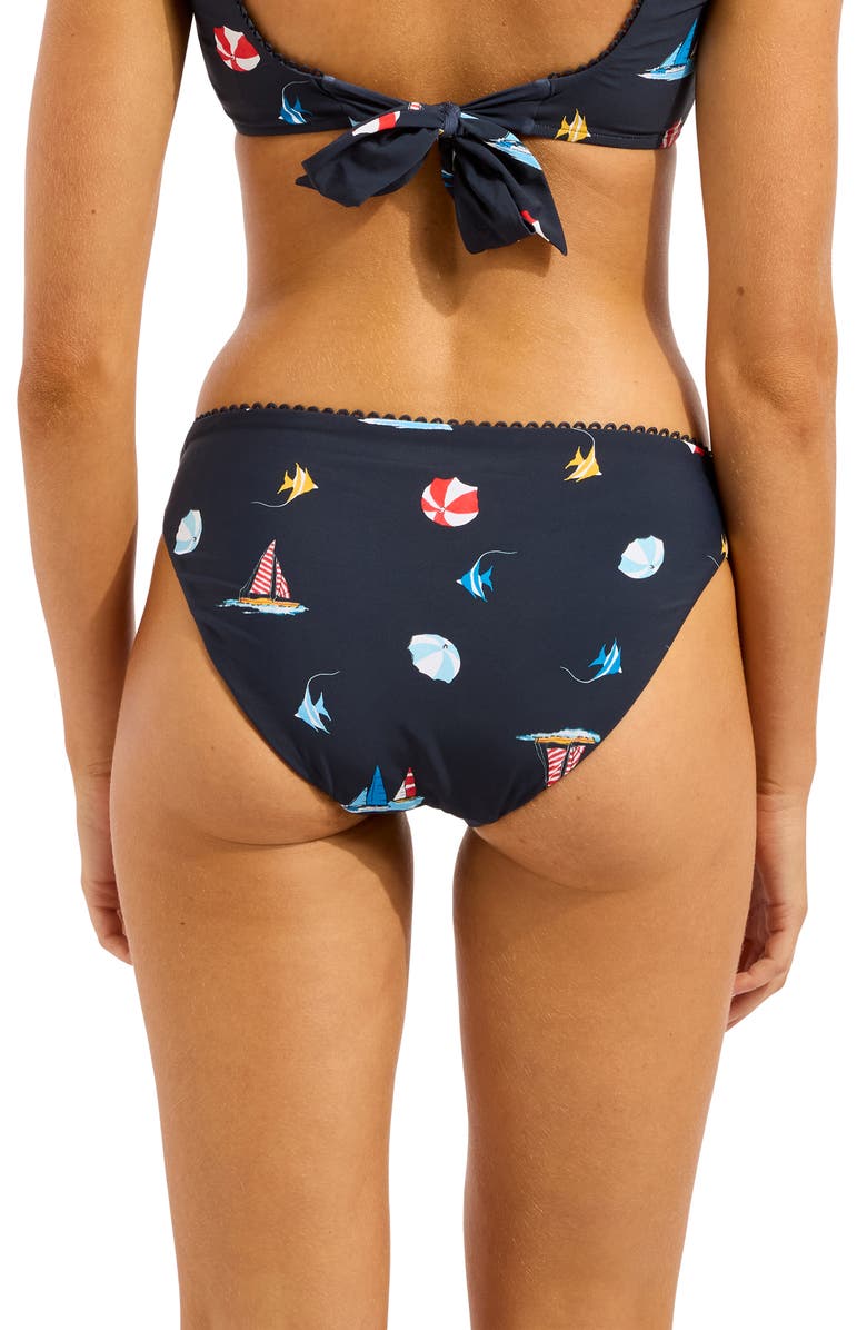 Seafolly Hipster Bikini Bottoms, Alternate, color, True Navy