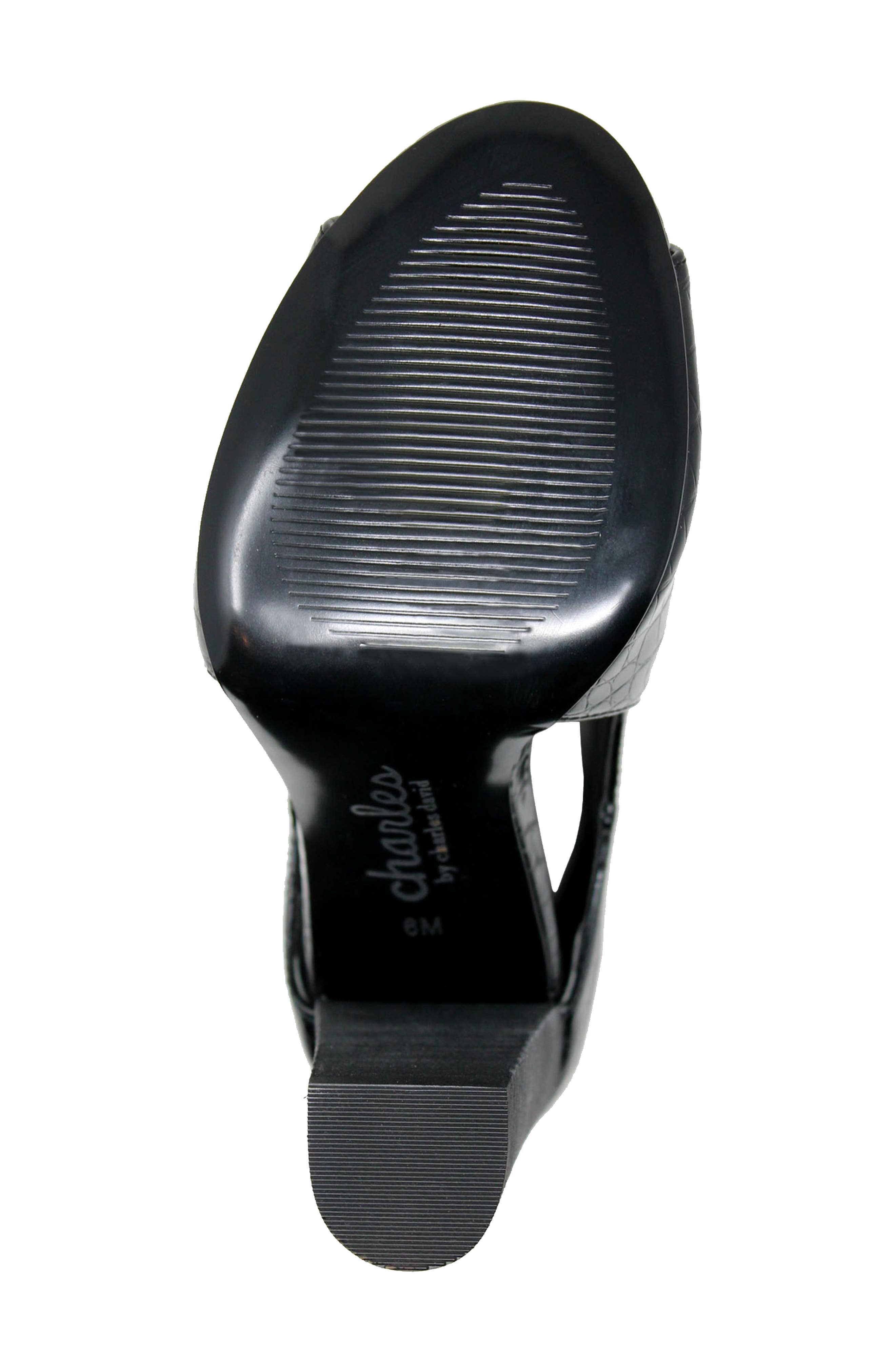 Charles by Charles David Fable Cutout Open Toe Bootie, Alternate, color, Black Croc Print