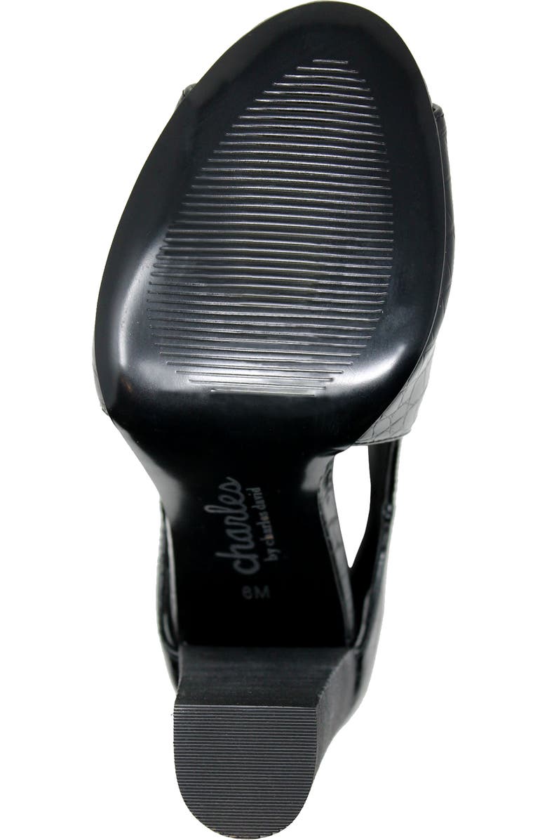 Charles by Charles David Fable Cutout Open Toe Bootie, Alternate, color, Black Croc Print