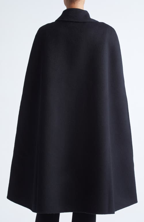Burberry Maud Wool Blend Cape In Black