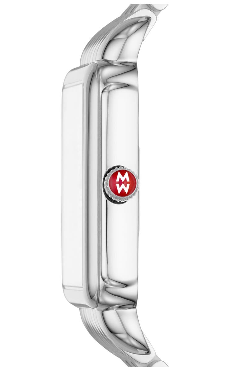 MICHELE Deco II Diamond Bracelet Watch, 20mm x 43mm - 0.11 ctw, Alternate, color, Silver