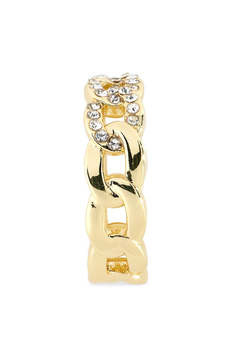 Covet Pavé Chain Band Ring, Alternate, color, Gold