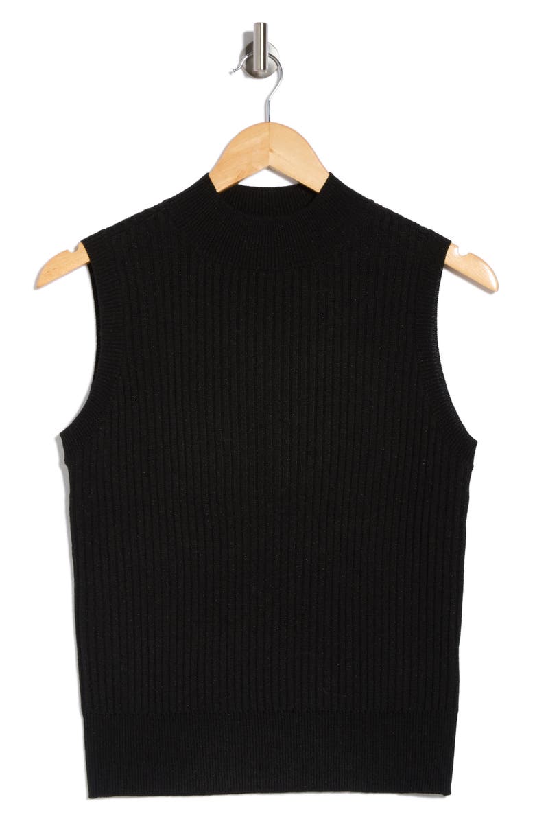 Gemma + Jane Sleeveless Rib Sweater, Alternate, color, Black
