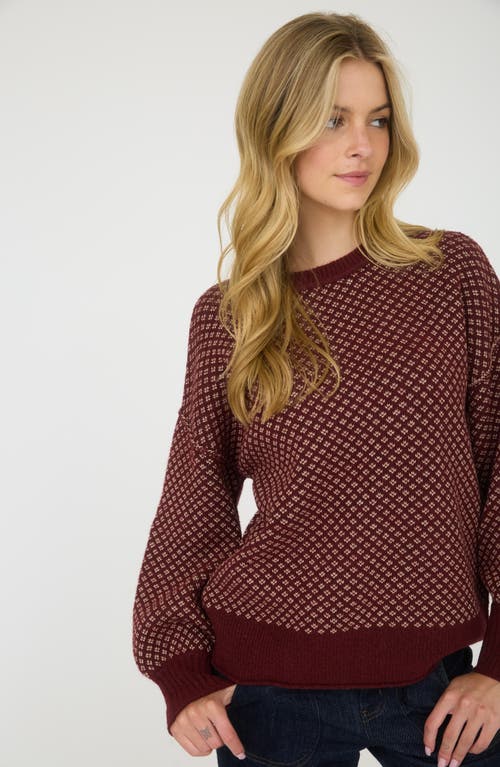 Blu Pepper Mini Jacquard Crewneck Sweater In Multi