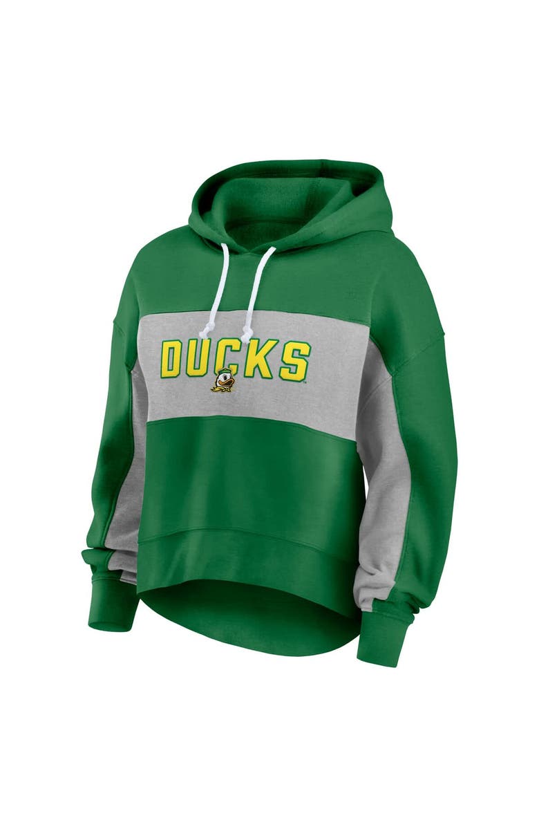 FANATICS Women's Fanatics  Green/Gray Oregon Ducks Fleece Pullover Hoodie, Alternate, color, 