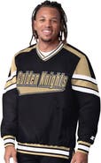 STARTER Men's Starter Black Vegas Golden Knights Reliever V-Neck Pullover Jacket