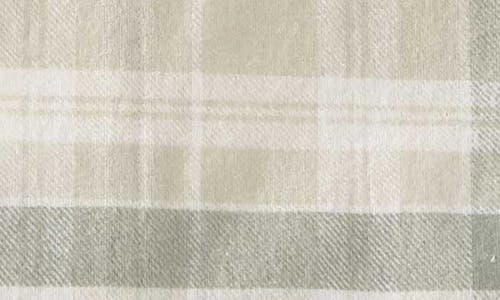 Laura Ashley Mulholland Plaid Cotton Flannel Sheet Set In Neutral