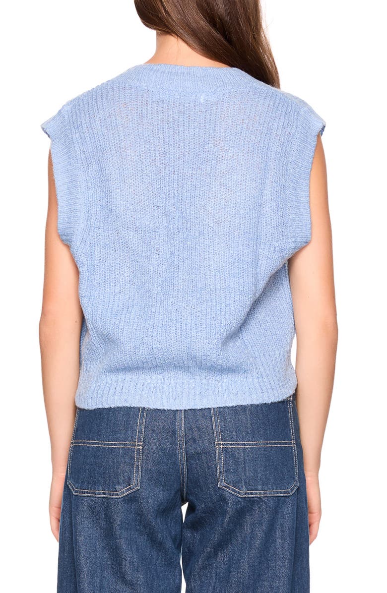 Susana Monaco V-Neck Sweater Vest, Alternate, color, Mediterranean