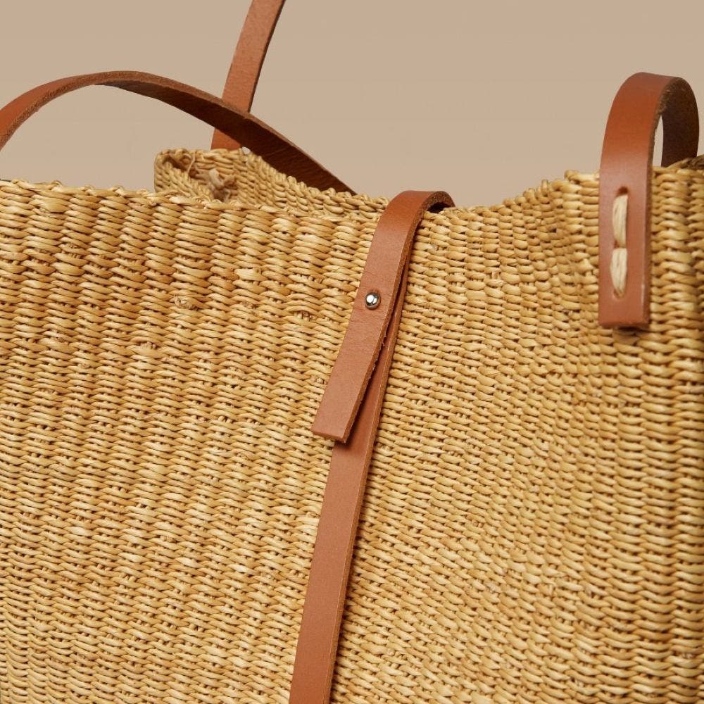 indego africa Amale Shoulder Bag, Alternate, color, Natural Elephant Grass