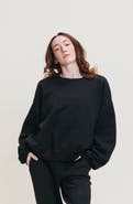 Ocio Women's Organic Cotton Teddy Oversized Crewneck