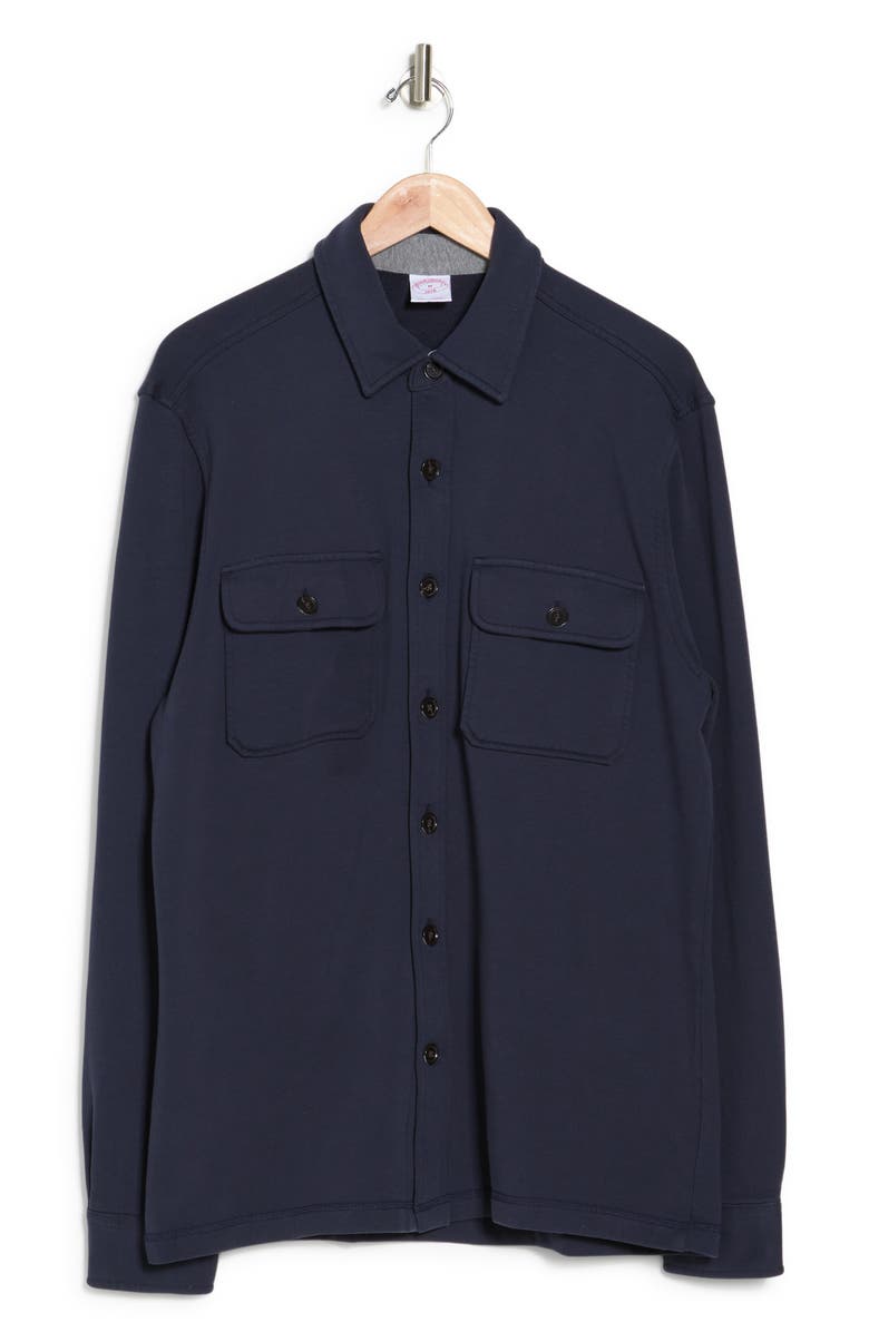 Brooks Brothers French Terry Shacket, Alternate, color, 