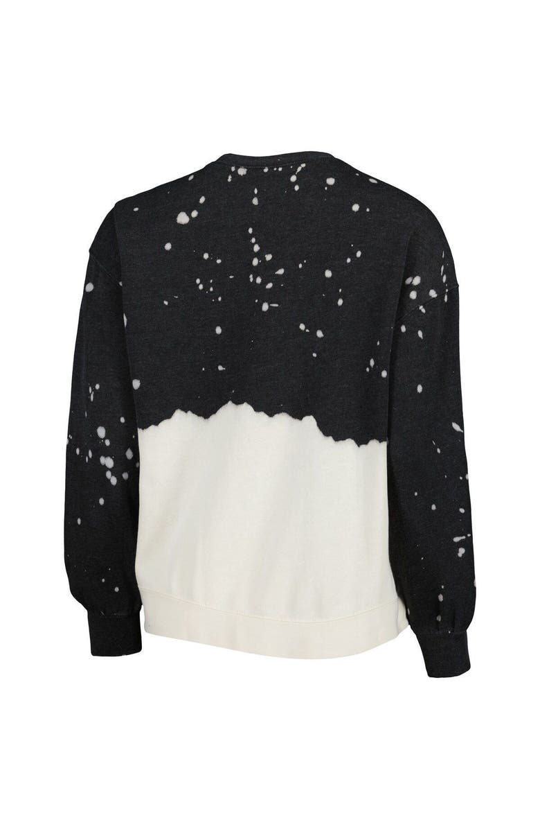 GAMEDAY COUTURE Women's Gameday Couture Black Purdue Boilermakers Twice As Nice Faded Dip-Dye Pullover Long Sleeve Top, Alternate, color, 