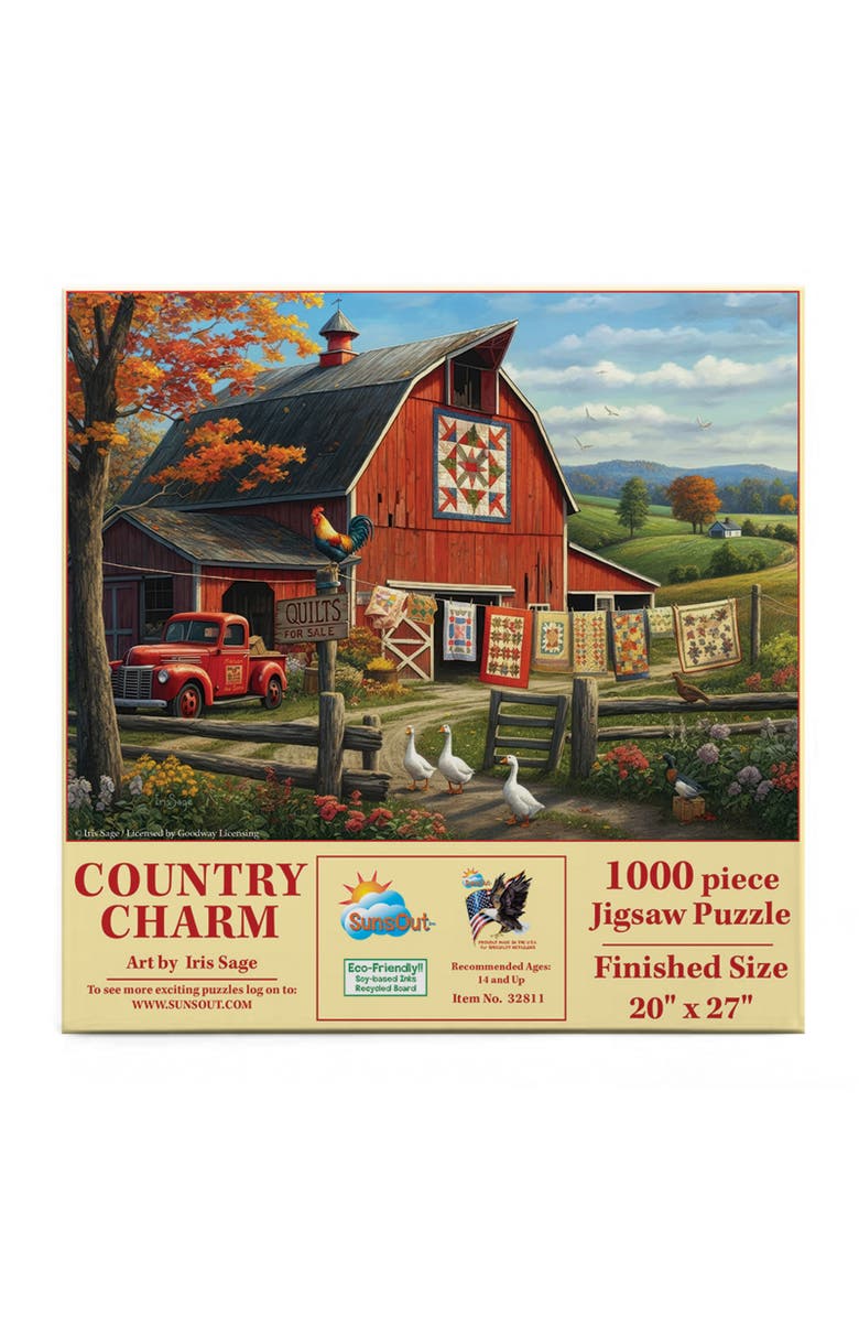 Sunsout Country Charm 1000 piece Jigsaw Puzzle for Adults, Alternate, color, Multicolor