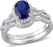 DELMAR Sterling Silver Oval CZ Ring