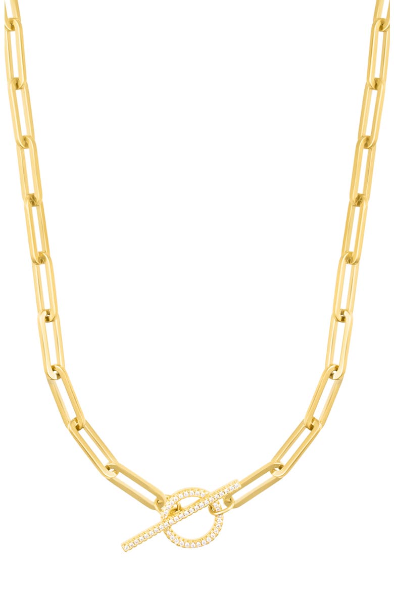 Toggle Paperclip Chain Necklace, Main, color, GOLD