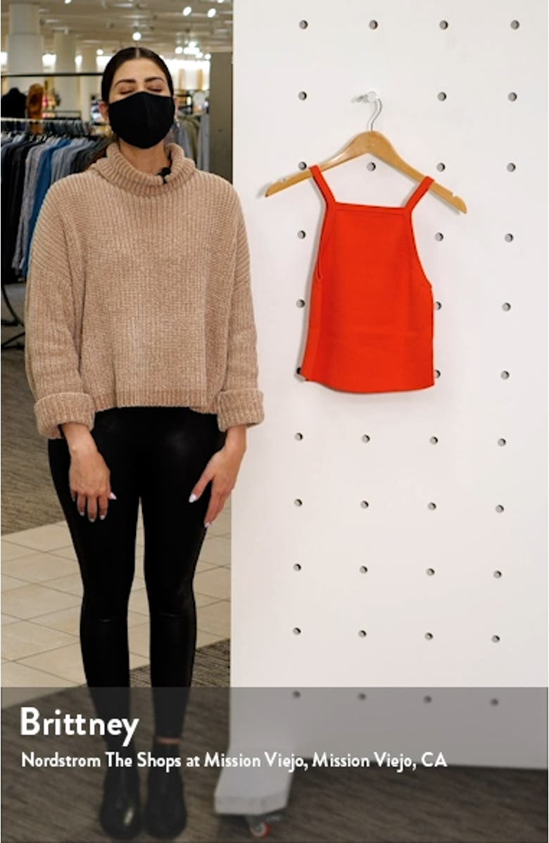 Cabot Halter Neck Knit Tank Top, sales video thumbnail