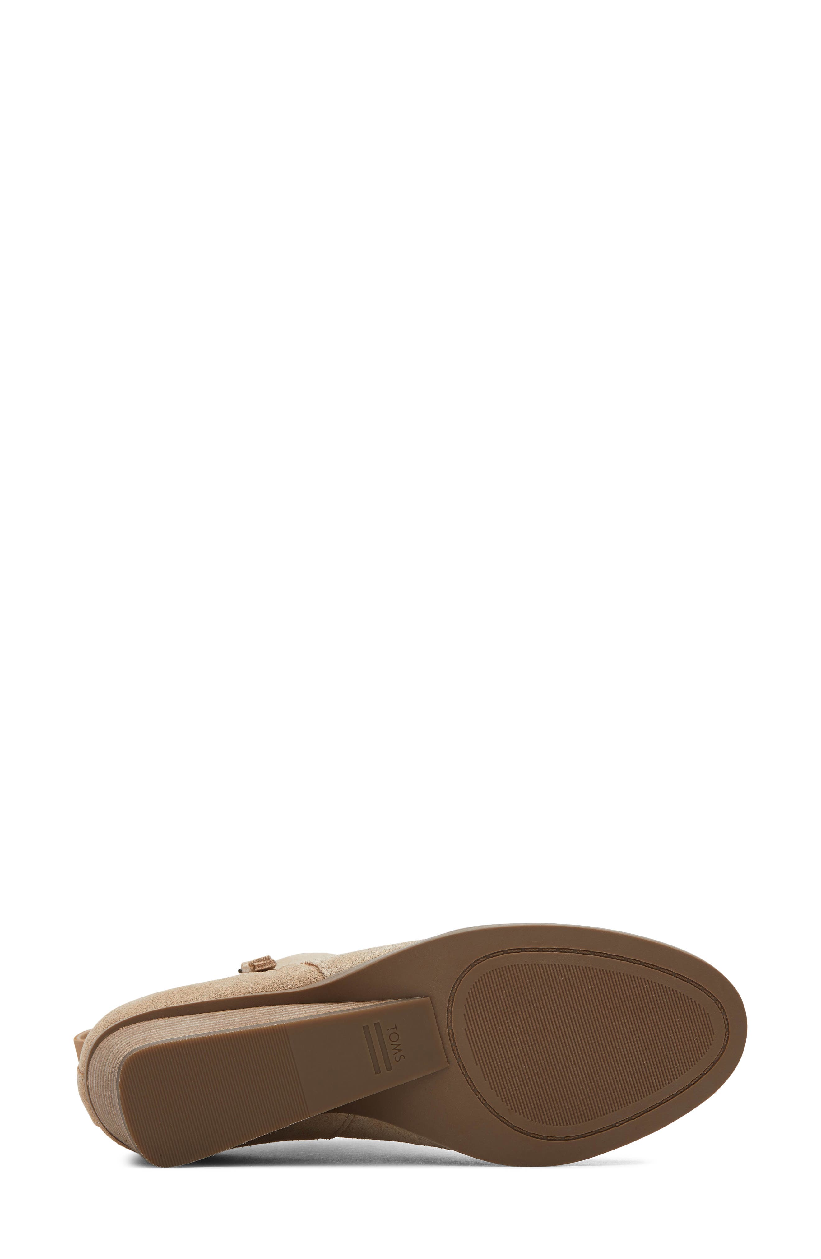 Wedge Leather Bootie, Alternate, color, NATURAL