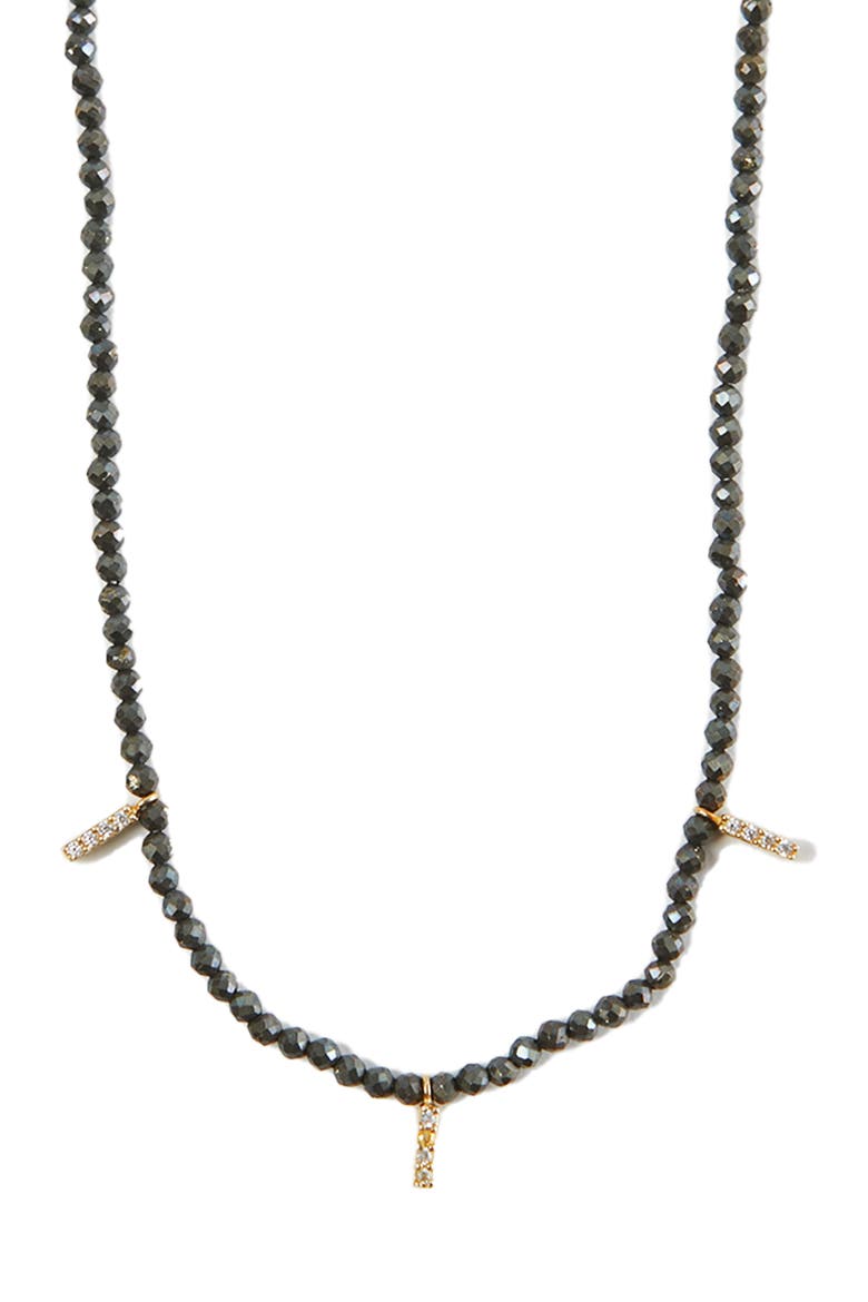Beaded Charm Necklace, Alternate, color, GOLD