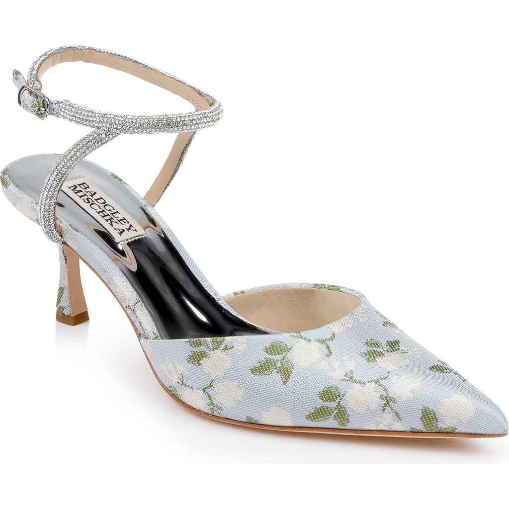 BADGLEY MISCHKA BADGLEY MISCHKA BRIDAL AUTUMN POINTED TOE ANKLE STRAP PUMP