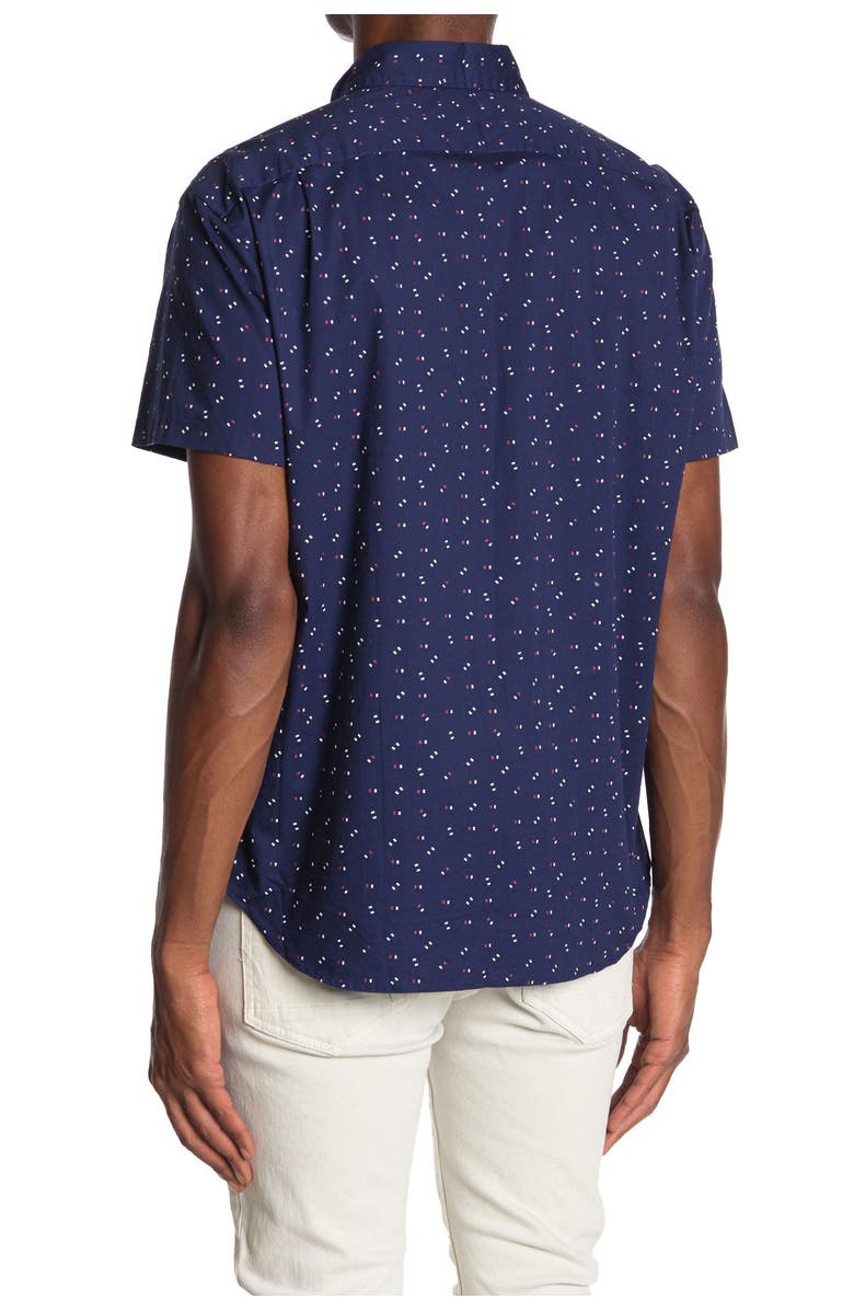 J.CREW FACTORY Slim Fit Printed Short Sleeve Shirt, Alternate, color,
