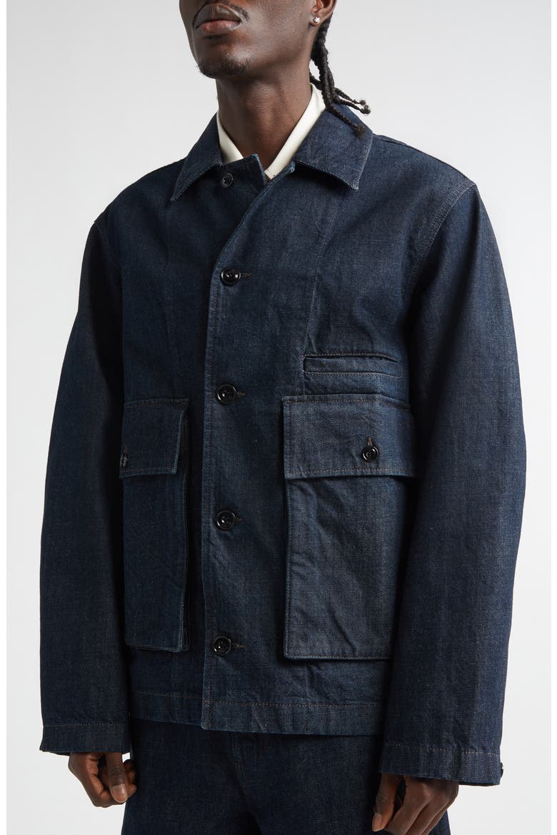 Boxy Denim Jacket, Alternate, color, DENIM INDIGO